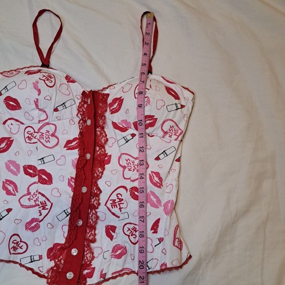 Dead Threads Date Night Flirty Blouse Valentines Womens Top Size M - Picture 10 of 16